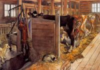 Larsson, Carl - The Cowshed Carl Larsson